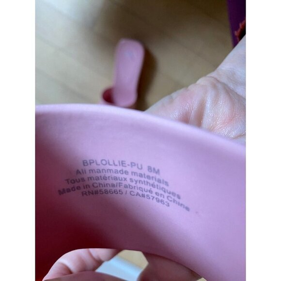BP Jollie Jelly Women's Pink Open Toe Block Heel Sz 8 Platform - Picture 6 of 8